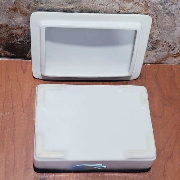 Vintage Hand Painted Moriage Dragon Ware Lidded Cigarette Trinket Box Japan - Picture 5 of 13